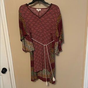 Umgee Red and Blue Patterned Top